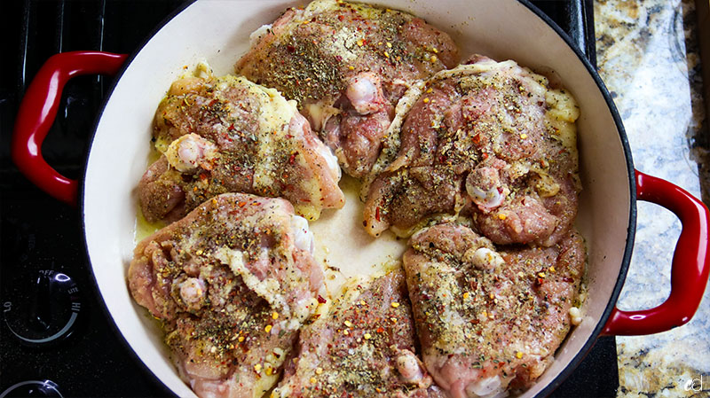 Spinach Artichoke Chicken Thighs