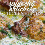 Spinach Artichoke Chicken Thighs Pin