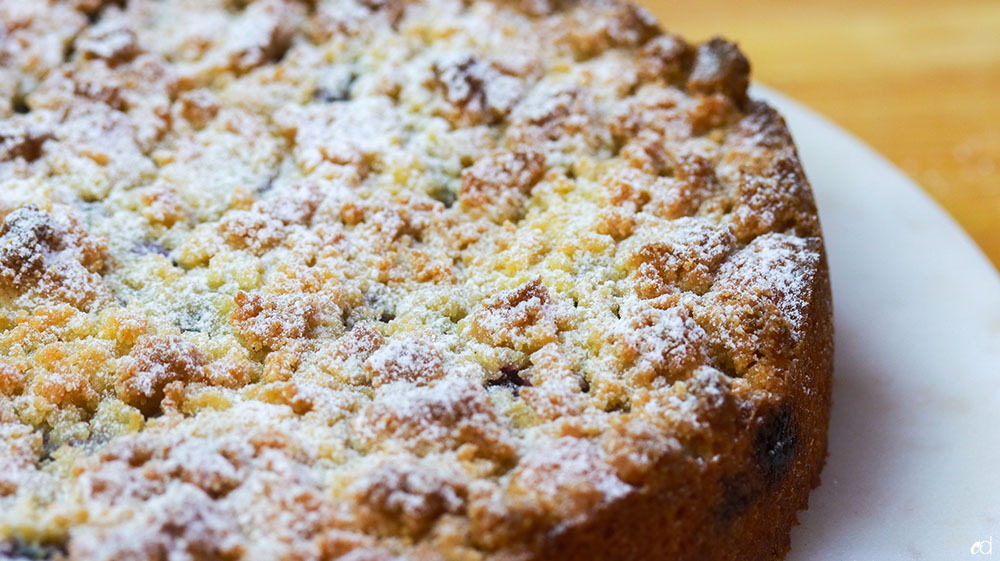 Keto Sour Cream Blueberry Crumb Cake 2