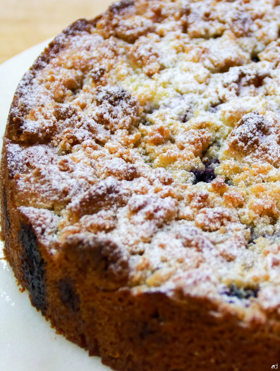 Keto Sour Cream Blueberry Crumb Cake F2