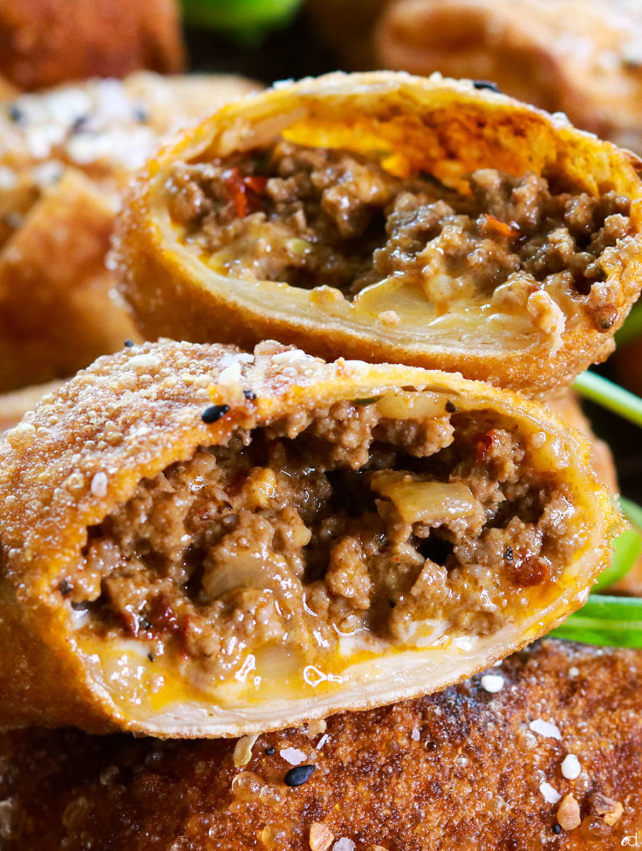 Bacon Cheeseburger Egg Rolls 5