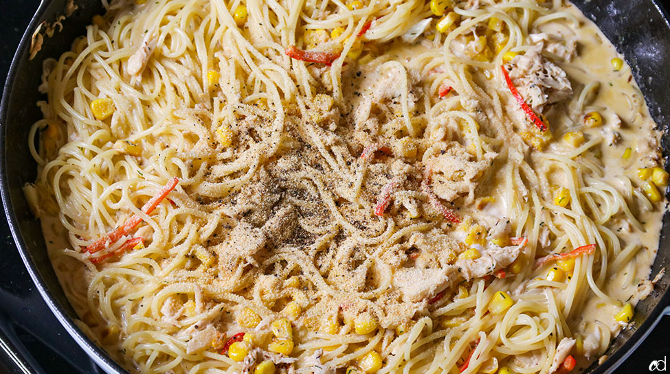 Creamy Crab Corn Bacon Pasta 21