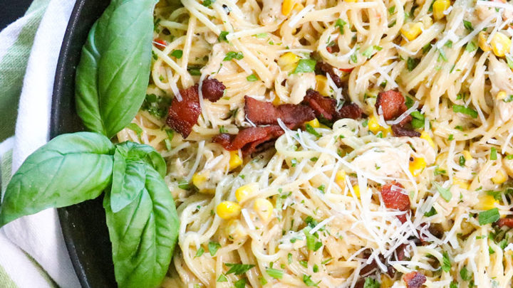 Creamy Crab Corn Bacon Pasta F1