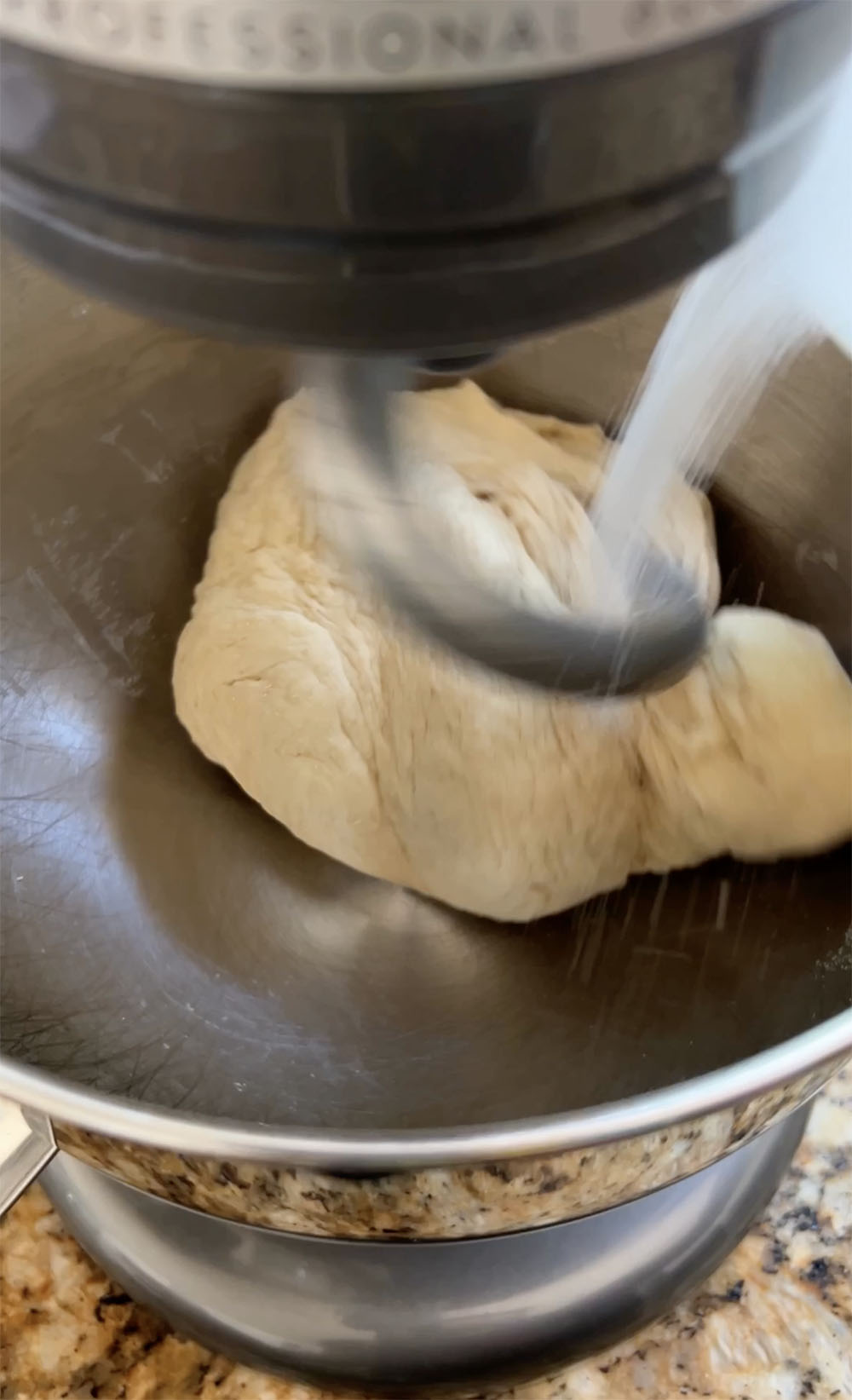 adding sugar and salt to dough