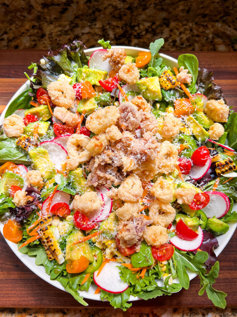 Crispy Calamari Summer Salad
