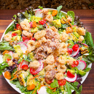 Summer Salad With Crispy Calamari