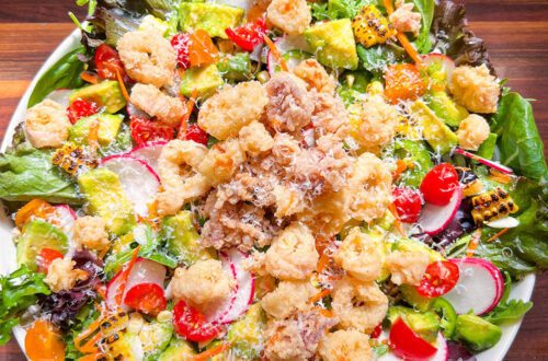 Summer Salad With Crispy Calamari