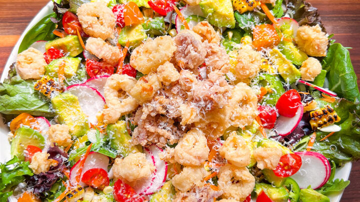 Summer Salad With Crispy Calamari