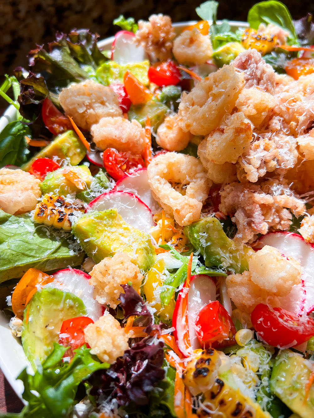 Summer Salad With Squid And Corn