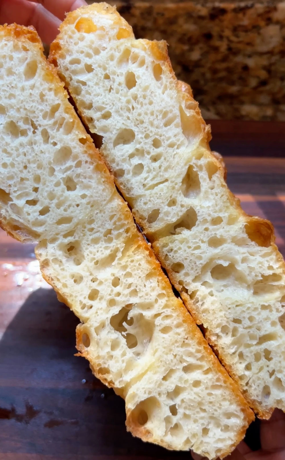 3 Hour Focaccia Open Crumb