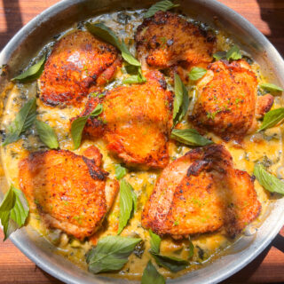 Green Coconut Curry Chicken Thighs