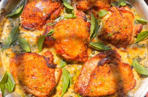 Green Coconut Curry Chicken Thighs