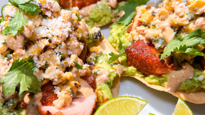 Salmon Esquites Taco